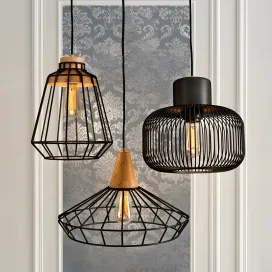 Wooden suspended fixture